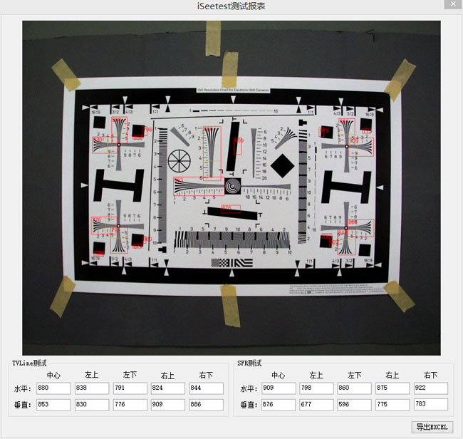 分辨率测试卡报表